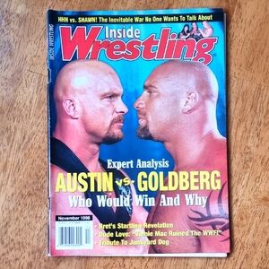 Vintage Inside Wrestling Magazine - Austin vs. Goldberg Cover November 1998